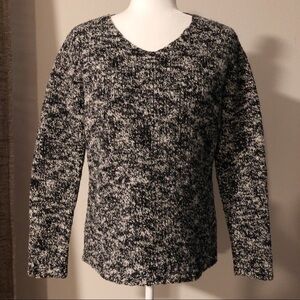 ROE black gray chunky knit sweater